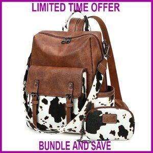 PU Leather Backpack Purse for Women, Laptop Bag, Travel & Work Handbag